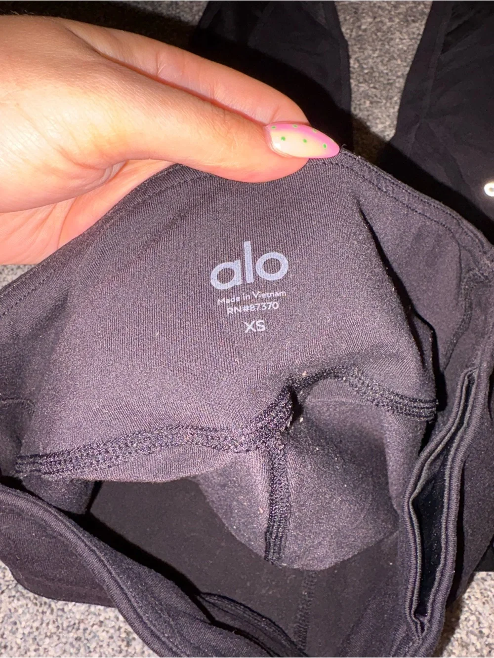Alo Motto Black Performance Leggings